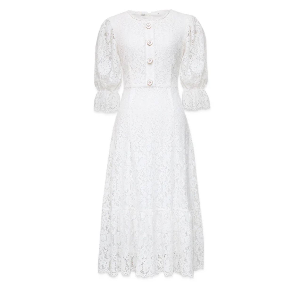 Luxelim Ivory Lace Midi Dress – Size S
