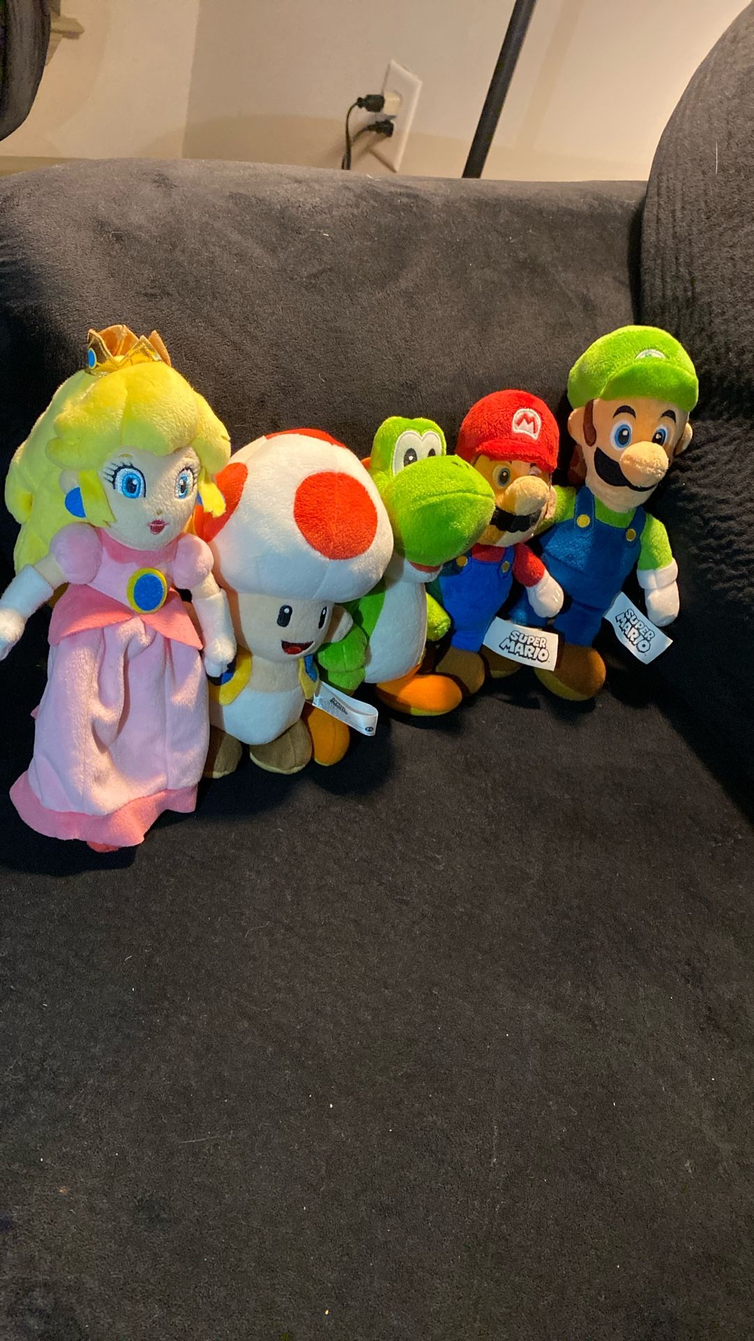 Nintendo Plush Collection Five Piece Set Princess Towed Yoshi, Mario Luigi