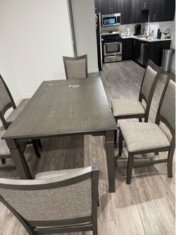 Dining table and chairs
