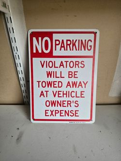No parking sign