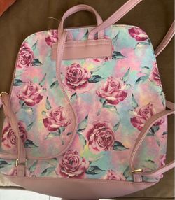 Floral Rose Print Mini Backpack