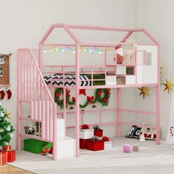 Metal loft bed
