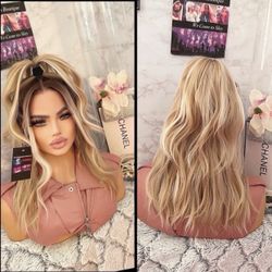 Human Hair Blended Lace Front Wig 
