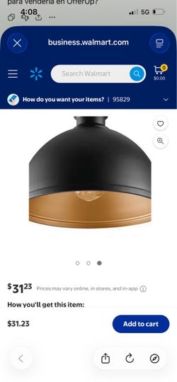 Hampton Bay Black Pendant Light. 💡 $20