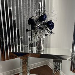 Mirror Console Table With Matching LED Mirror 