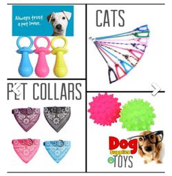 New Leashes, Collars, Toys for Dogs & Cats