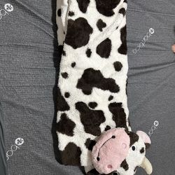 Cow plush blanket coat