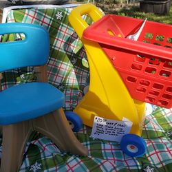 20./set  Grocery cart and chair for children
