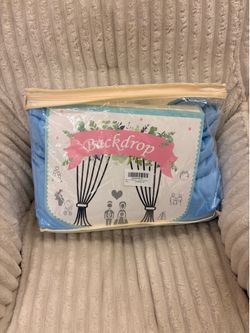 Baby Blue Backdrop Curtains
