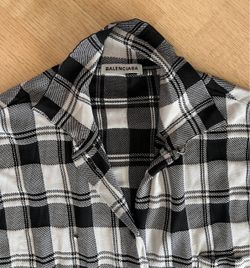 Balenciaga plaid golf shirt