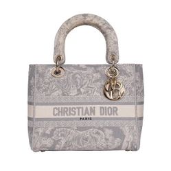 Christian Dior Pre Owned Medium Toile De Jouy Lady D Lite Tote Bag