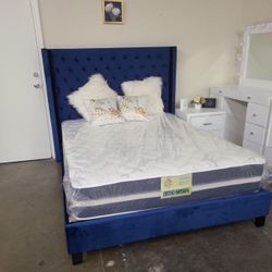 New Queen Bed Frame And Mattress 