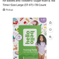 Hello Bello Training Pants
Size (3T-4T)  78 Count