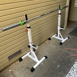 CFF Squat Stands Gen 2 w/ 45lb barbell