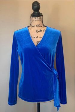 Halogen Velvet Wrap Top Women's Size Medium