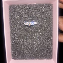 Moissanite Sterling Silver Diamond Ring