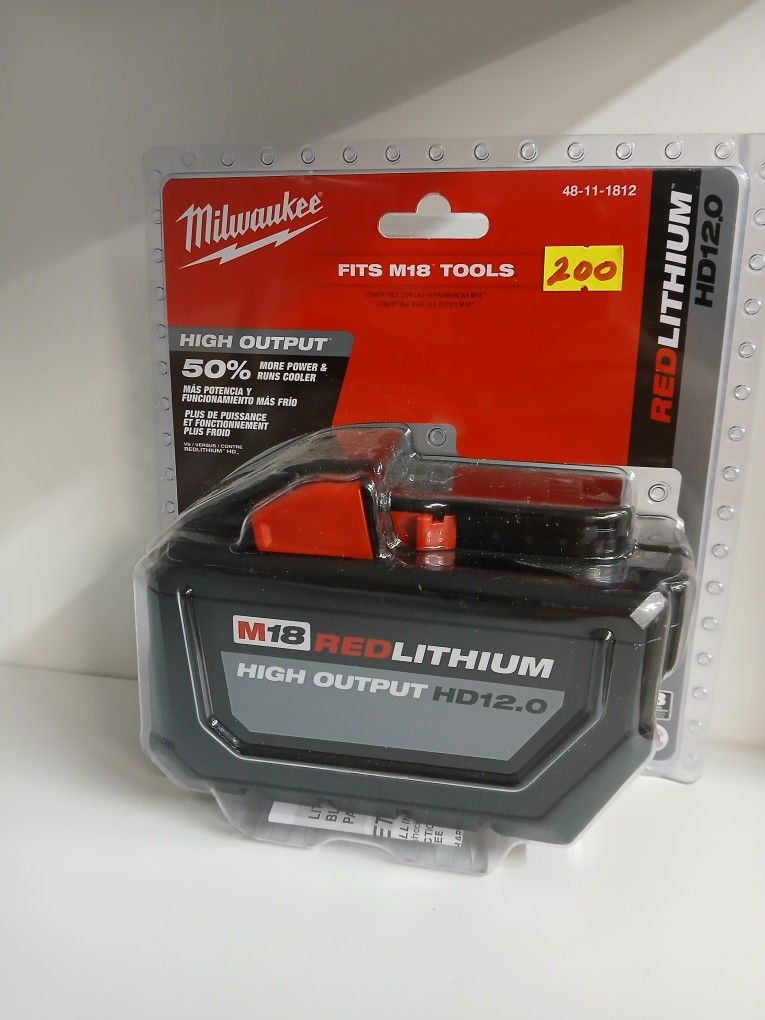 Milwaukee New M18 Battery 12.0
