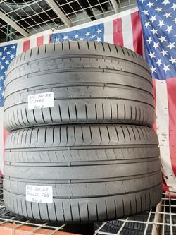 🎁 2 USED TIRES 315/30R22 MICHELIN PILOT SPORT 4S  Max Performance Summer Tires 315/30ZR22