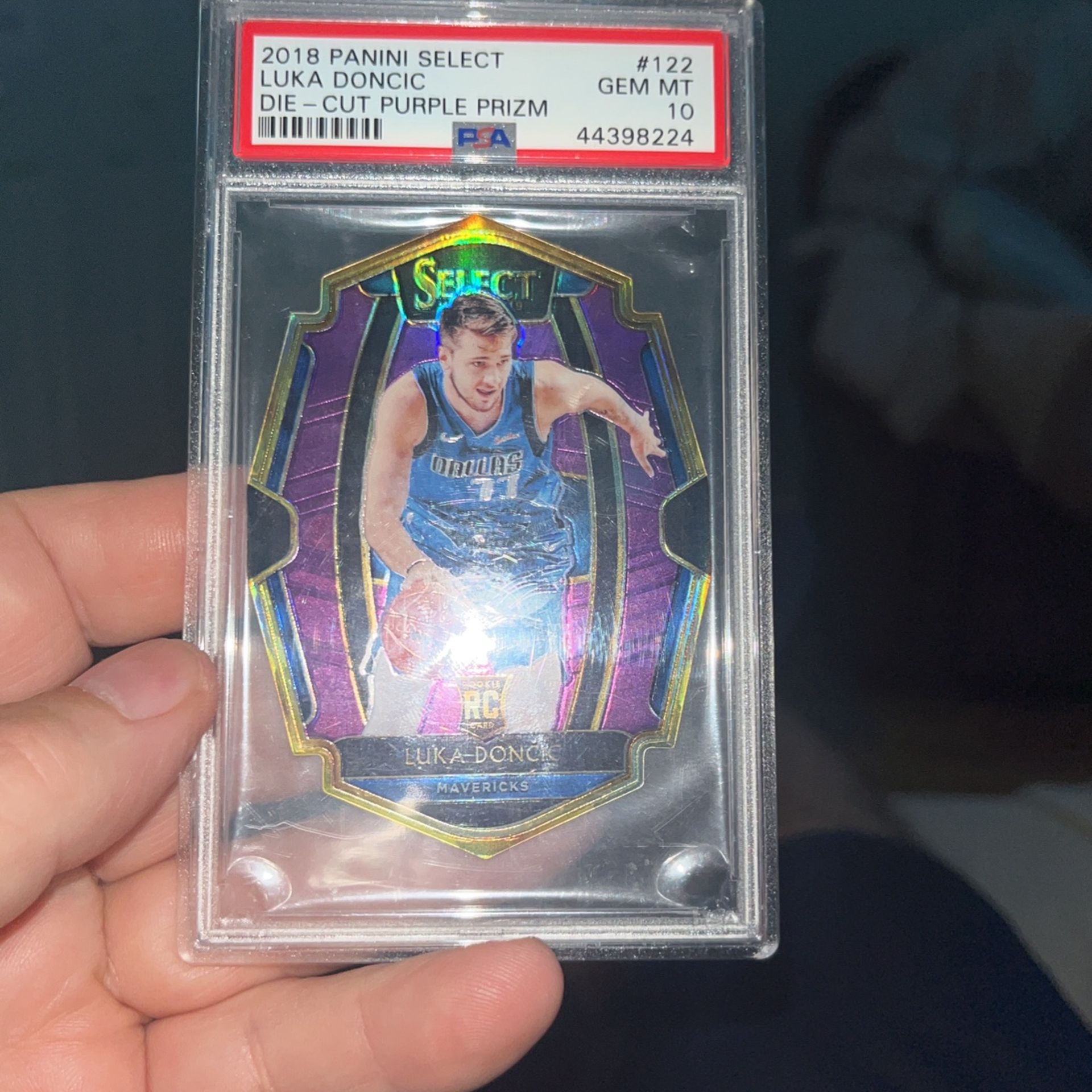 Luka Doncic 2018 Pune select dye cut purple prism mint 10