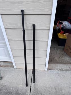 Black Curtain Rods Set of 2