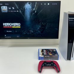 Sony PlayStation 5 with Controller and games - Disc Edition