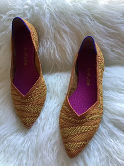 Rothy’s Women’s  Golden Zebra Orange/brown Striped Size 8.5