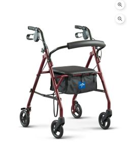 Medline Steel Rotator Walker With Seat