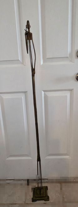 Metal tall African man living room decor 49in tall