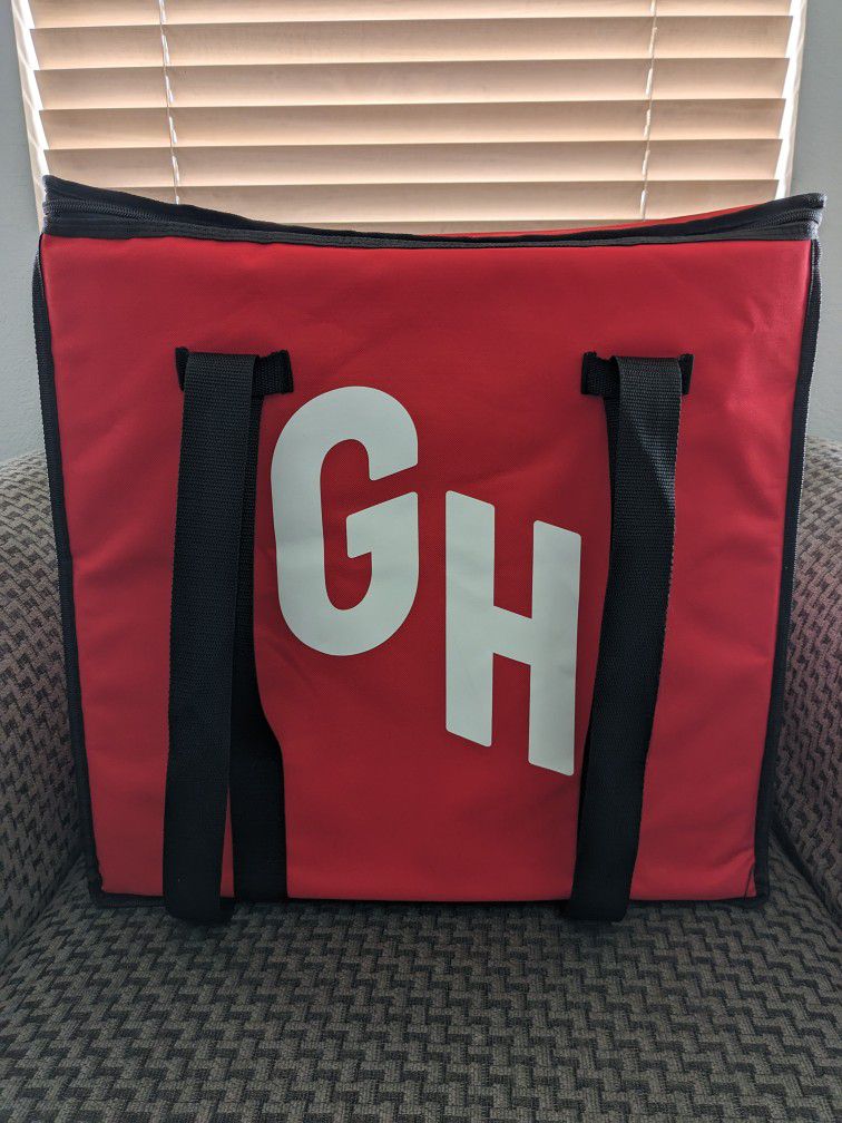 Grub Hub Large Insulated Food Delivery Bag Tote
