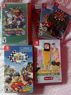 Nintendo switch video games and cases
