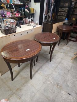 Tall oval side tables, just $40 each