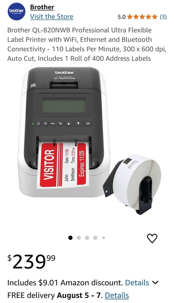 Brother Professional Label Printer [NEW!!!]