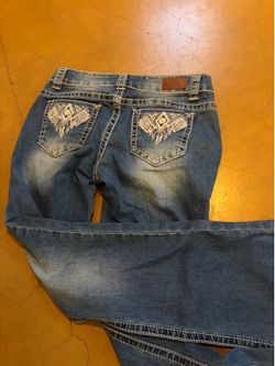 Girls Embroidered Jeans - size 14, like new