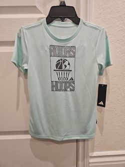 Boy's Adidas 2-Piece Short Set size 7 Light Aqua Gray NWT
