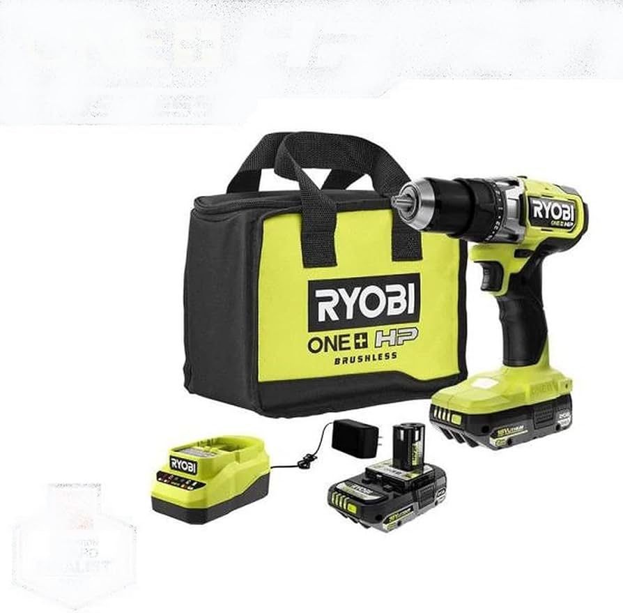 Ryobi ONE+ HP 18V Brushless Cordless 1/2 in. Drill/Driver Kit with a 4.0 Ah Battery, Charger, and Bag