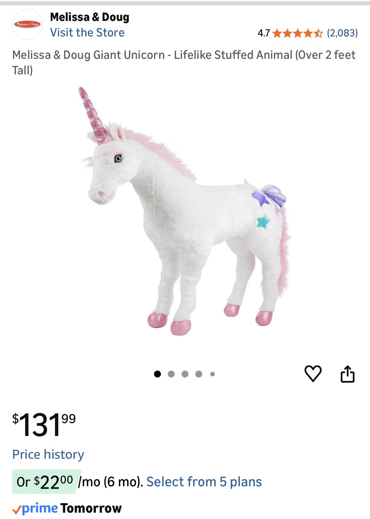 Giant Unicorn Stuffed Animal