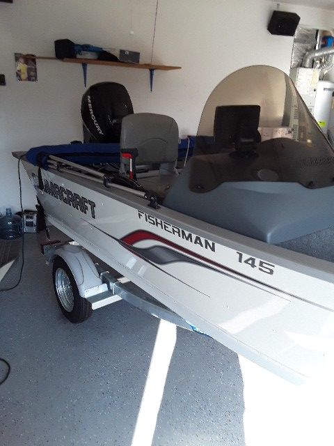 CABELA`S ALUMACRAFT FISHERMAN 145 CS WITH 25HP MERCURY SHOWROOM NEW