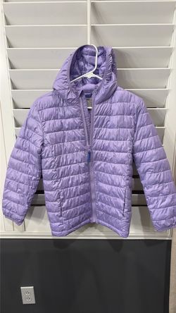 Light Purple Hooded Puffer Jacket