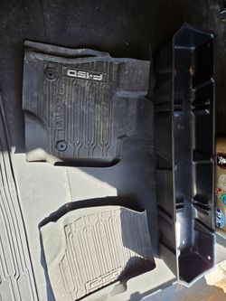 Ford OEM F150 3 PC floor mats with AM  rear seat storage organizer