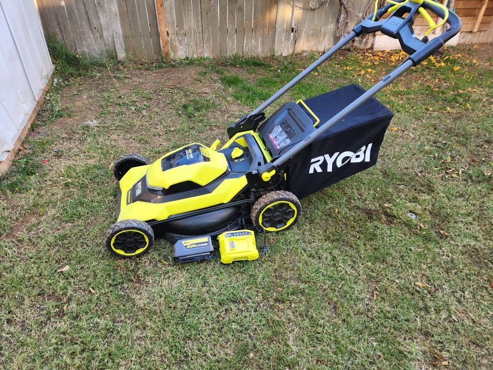 RYOBI
40V HP Brushless 21 in. Cordless Battery Walk Behind Self-Propelled Lawn Mower with (1) 6.0 Ah Batteries and Charger
