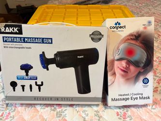 Massage gun and massage eye mask