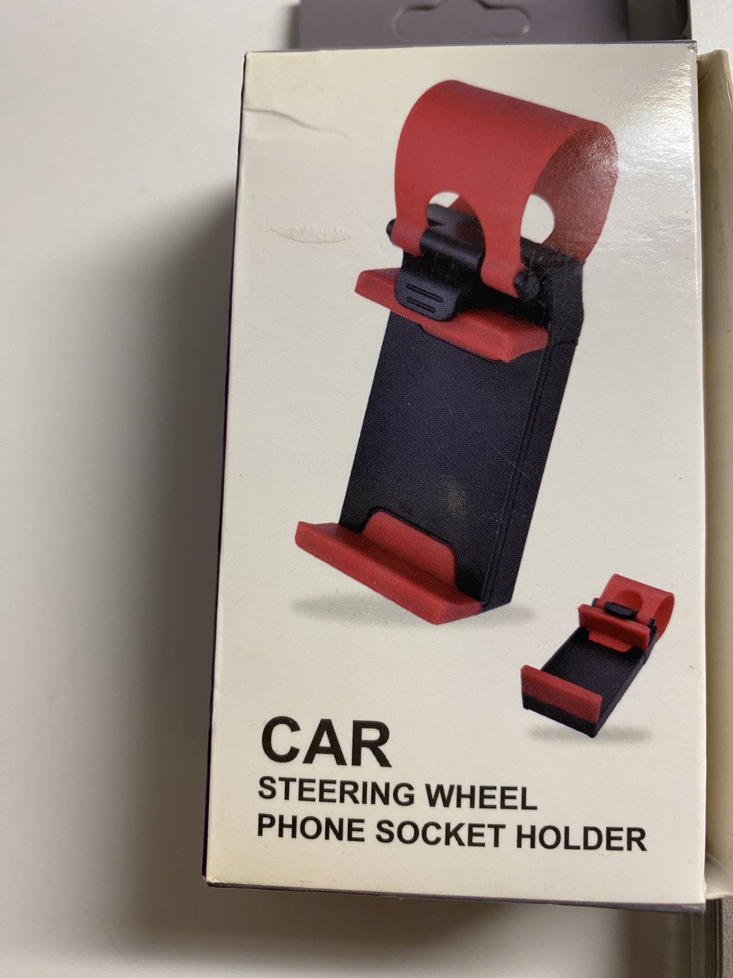 Car Steering Wheel Phone Socket Holder