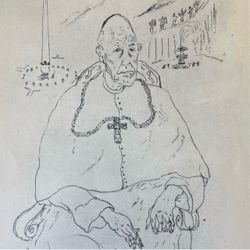 Gino Bonichi SCIPIONE 1929 Cardinal Dean Portrait Study Fine Art Print Vintage Original Antique Italy Italian 1940’s Printed Collectible HILLCREST