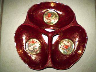 Vintage 1940’s Empire Ware Three Section Decorative Dish