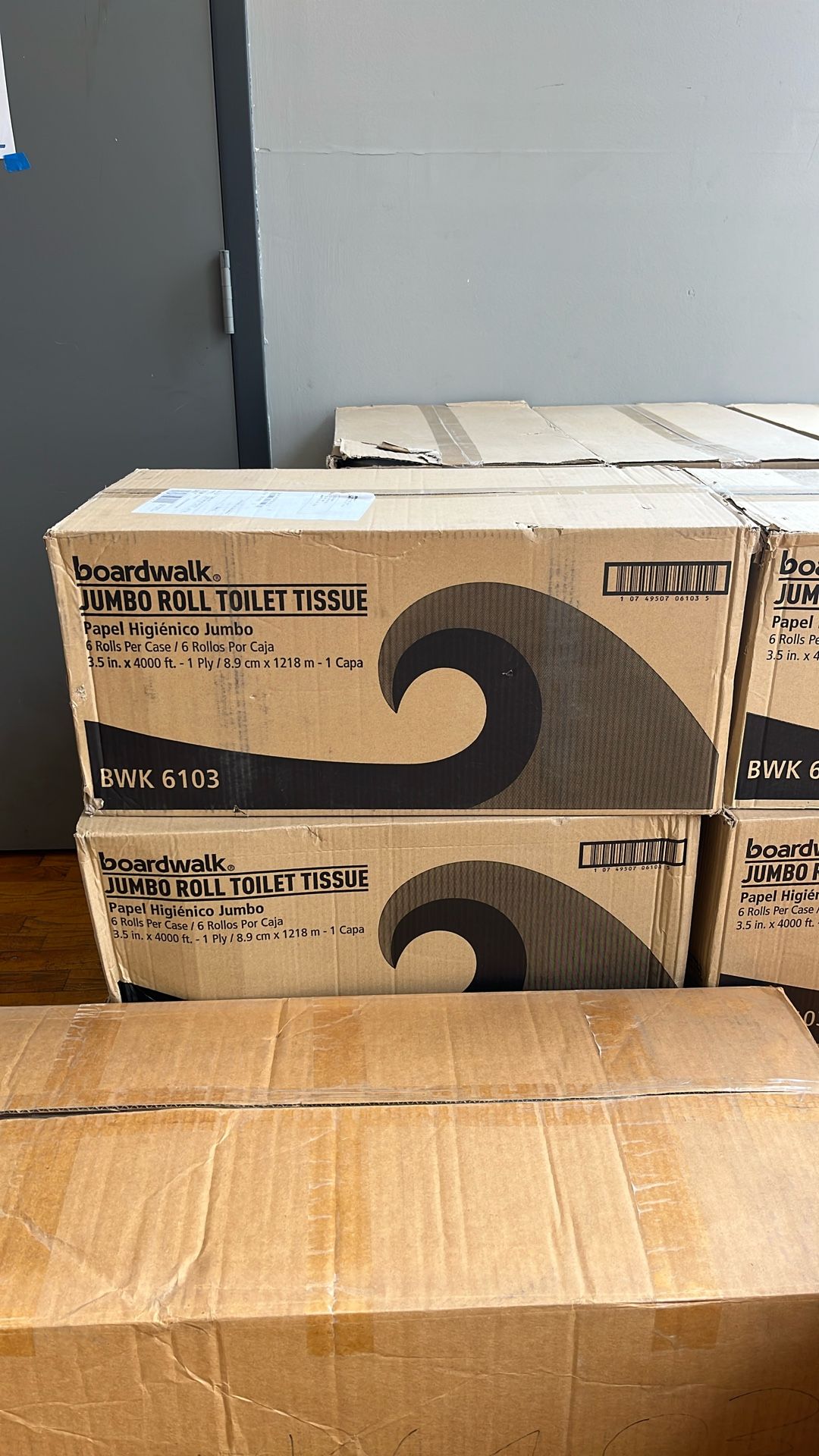 3.5 in. X 4000 ft. 1 Ply Jumbo Toilet Tissue, 6 Rolls Per Case