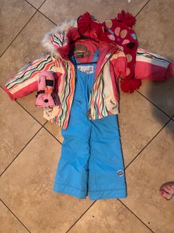 Girls Toddler Snow Suit Set with Accessories Size 4
