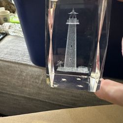 Glass lighthouse cube