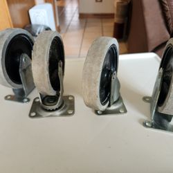 4- Used 5" Casters 2- Swivel & 2- Straight
