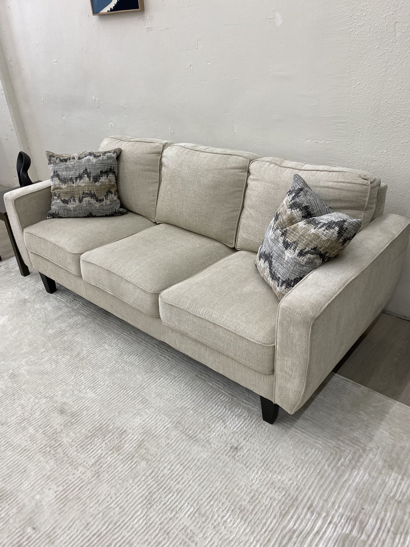 Charley Mid-Century Modern Fabric Sofa