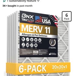 New AC Filters (pack of 6) - Merv 11 - 20x20